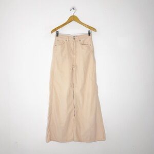 We The Free Free People Pink Wide-Leg Corduroy Pants Size 25 High Rise